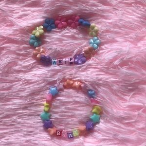 Letter bead handmade bracelets! Super aesthetic!